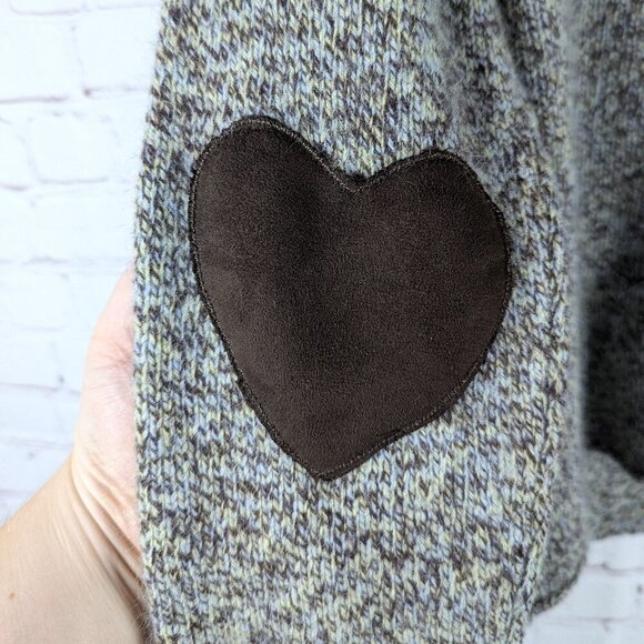 Heart on Sleeve Wool/Angora Zip Up Cardigan L - Picture 6 of 6